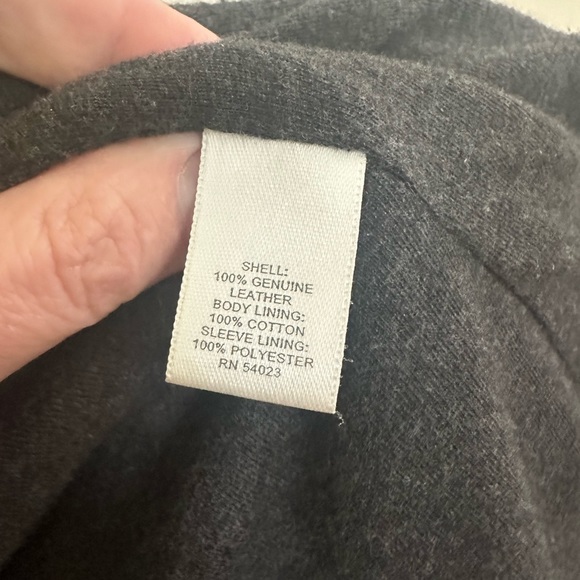 Banana Republic warm gray leather jacket - Picture 7 of 7